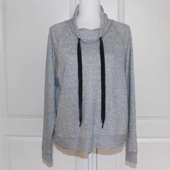 RAILS Melange Gray Faith Drawstring Cowl Neck Sweatshirt Size Medium - Picture 3 of 5